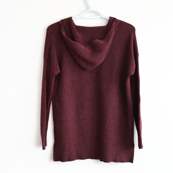 Burgundy Hoodie - Denver Hayes - Size M - Tunic Sweater - Picture 2 of 11